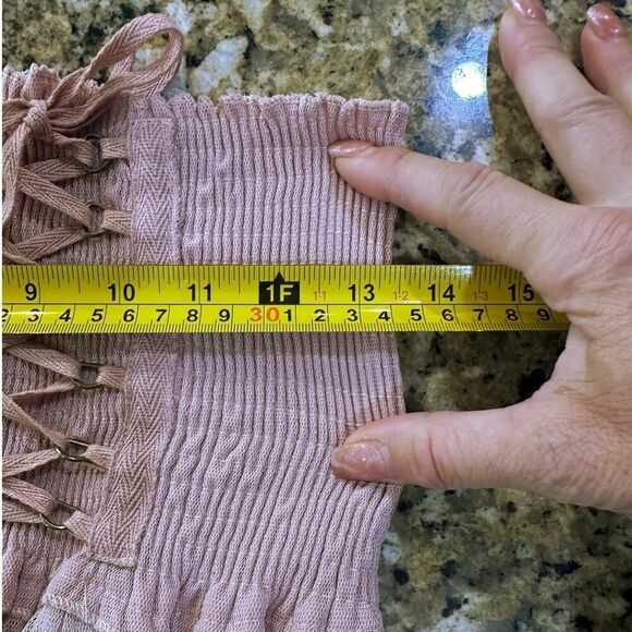 BOHO Y2K Coquette Baby Doll Tube Top Pink Balletcore Fairy Whimsical Size XS - Picture 6 of 11